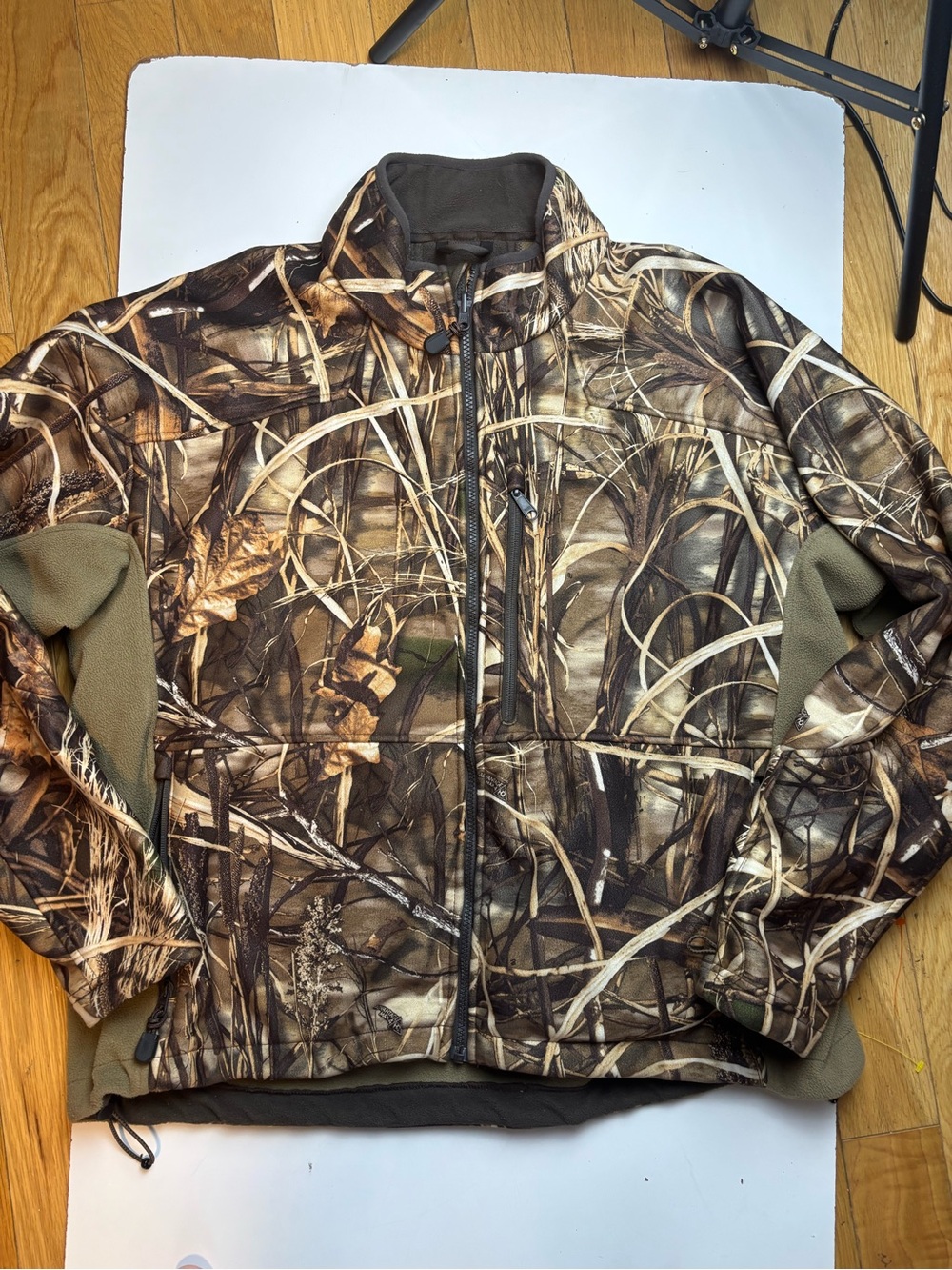Cabela’s Camo Advantage Max4 HD Fleece Zip Up Jacket sz XL